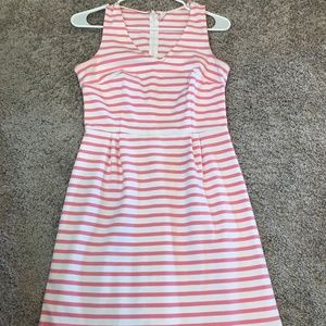 Old Navy Pink Striped V Neck Dress